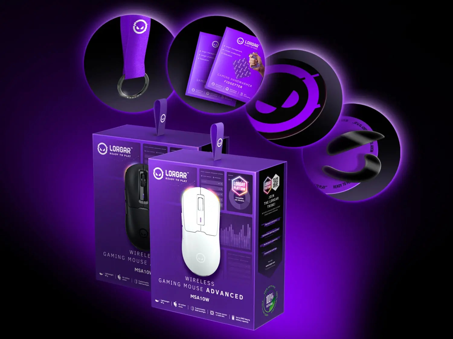 LORGAR MSA10W Wireless Gaming Mouse Advanced – Black