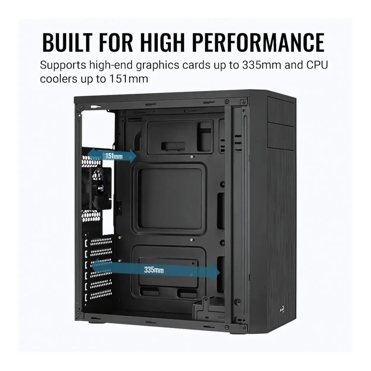 RCT Mid ATX Mid-Tower Case with DVD Drive Slot - Black