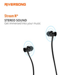 Riversong Stream N+ Wireless Neckband Earphones - Black