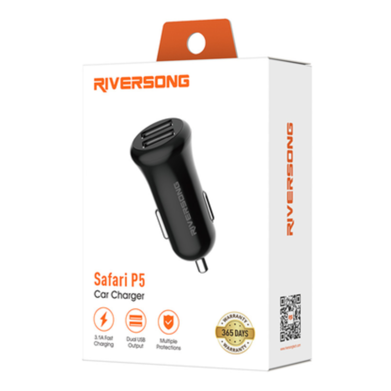 Riversong Safari P5 PD Fast Charging Car Charger - Black