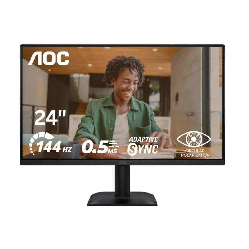 AOC 24E40L 23.8-inch 1920 x 1080p FHD 16:9 144Hz 0.5ms LED IPS Circular Polarized Monitor
