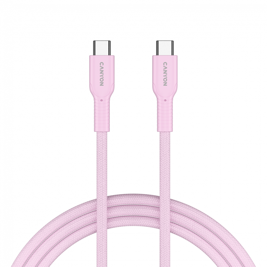 Canyon Cable On Wire 60CL C-C 60W Color Braided 1m - Pink