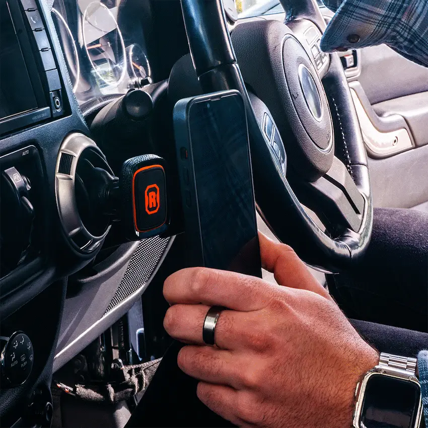 Rugged by Volkano Magnetic Car Air Vent Phone Holder - Black