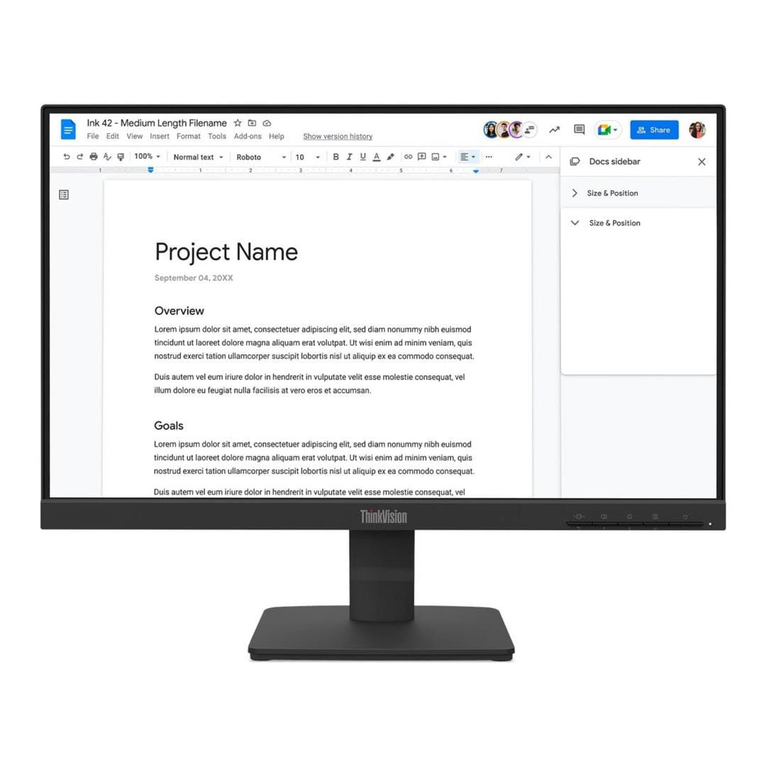 Lenovo ThinkVision S22-4e 21.5-inch 1920 x 1080p FHD 16:9 100Hz 4ms WLED IPS Monitor