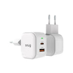 Snug 2 Port USB/Type C Wall Charger 35W - White