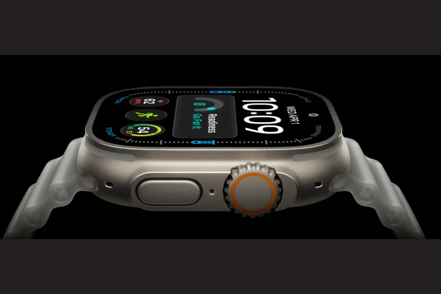 Apple Watch Ultra 4 GPS + Cellular 49mm Black Titanium Case with Translucent Black Ocean Band