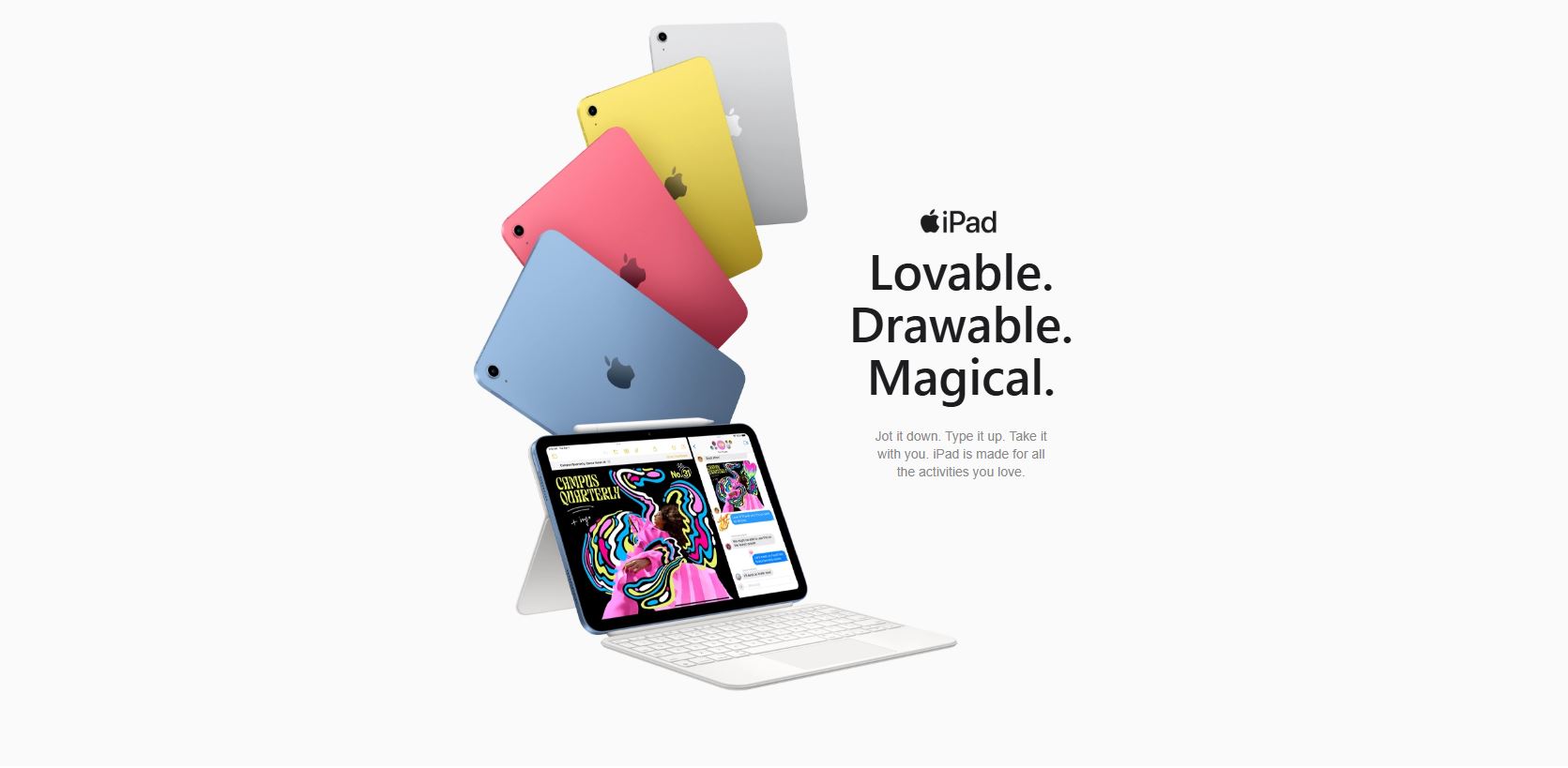 Apple iPad 11-inch Wi-Fi 128GB - Pink,Model A3354