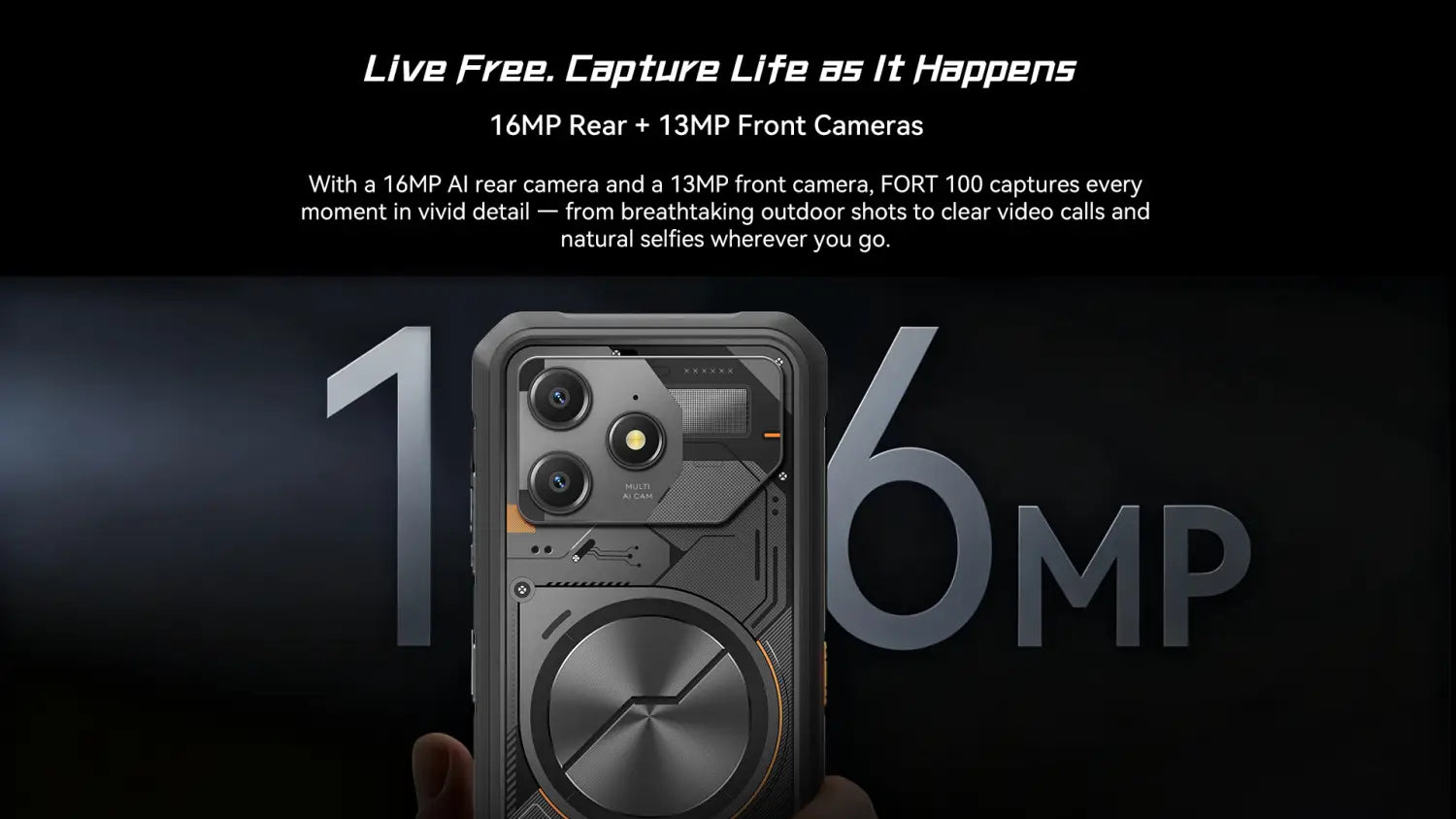 Blackview Fort 100 Rugged Phone 128GB - Black