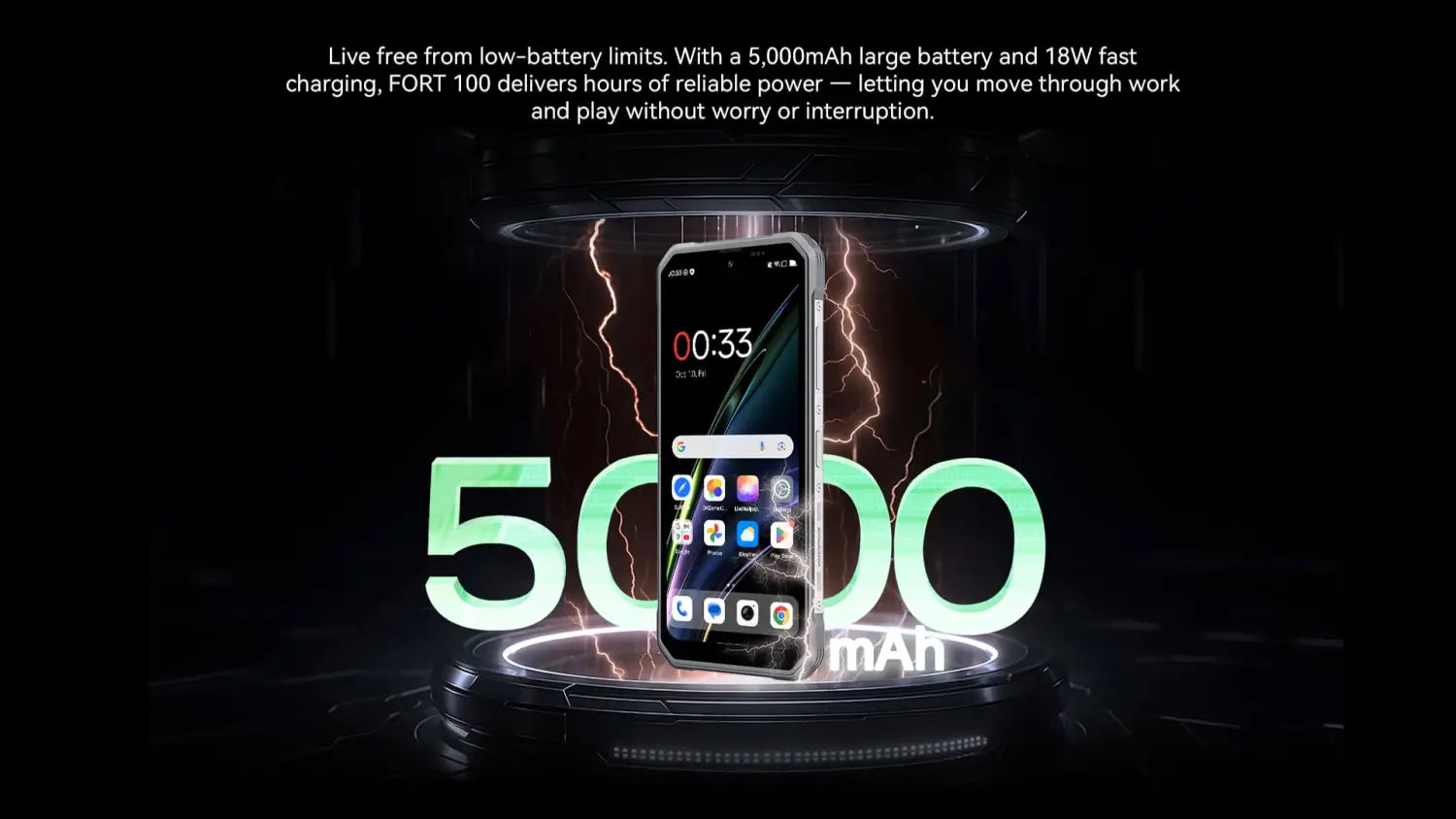 Blackview Fort 100 Rugged Phone 128GB - Black