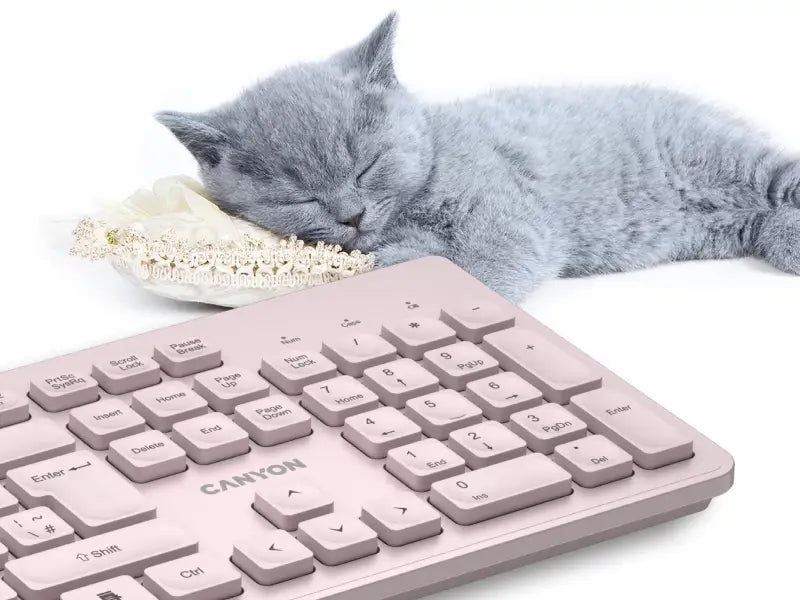 CANYON keyboard HKB-W01 UK/US AAA Wireless - Pink
