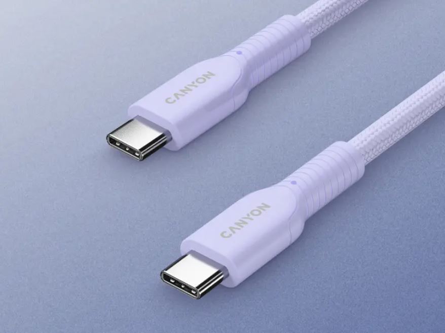 Canyon Cable On Wire 60CL C-C 60W Color Braided 1m - Purple