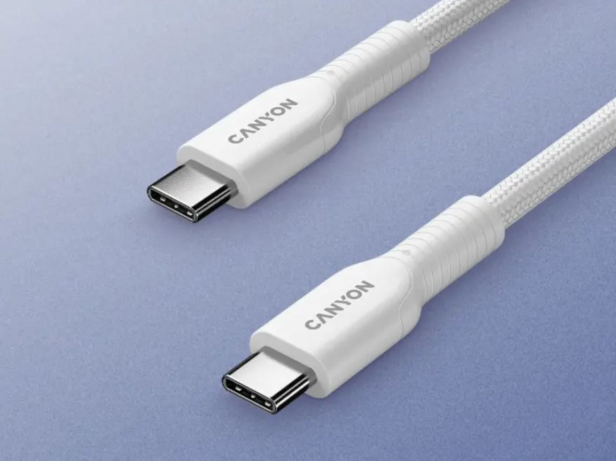 Canyon Cable On Wire 60CL C-C 60W Color Braided 1m - White