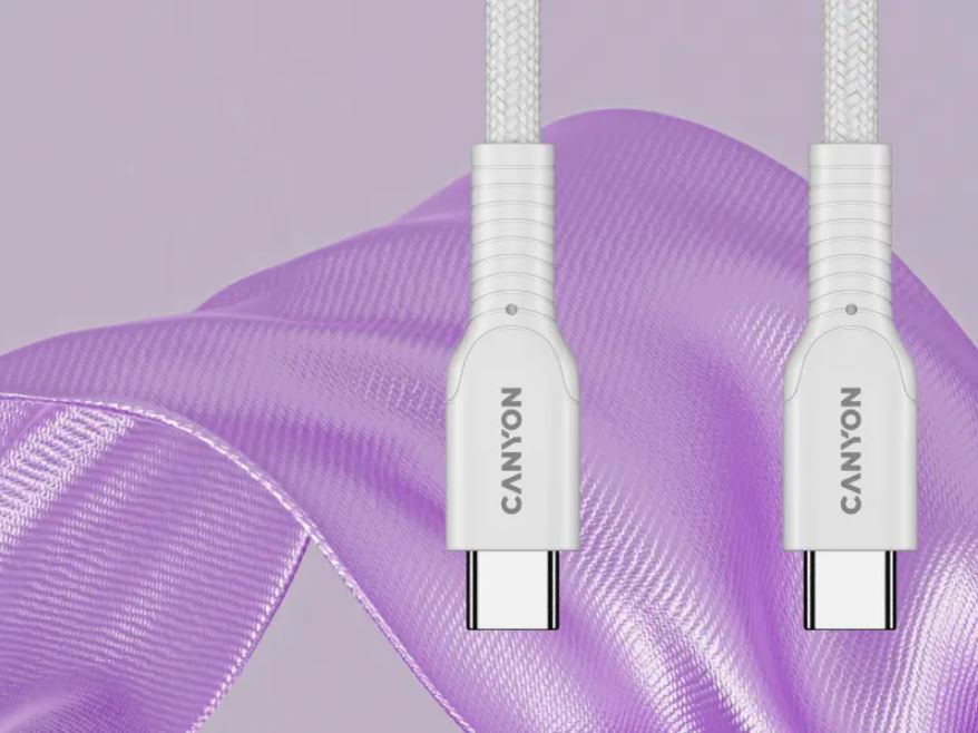 Canyon Cable On Wire 60CL C-C 60W Color Braided 1m - White