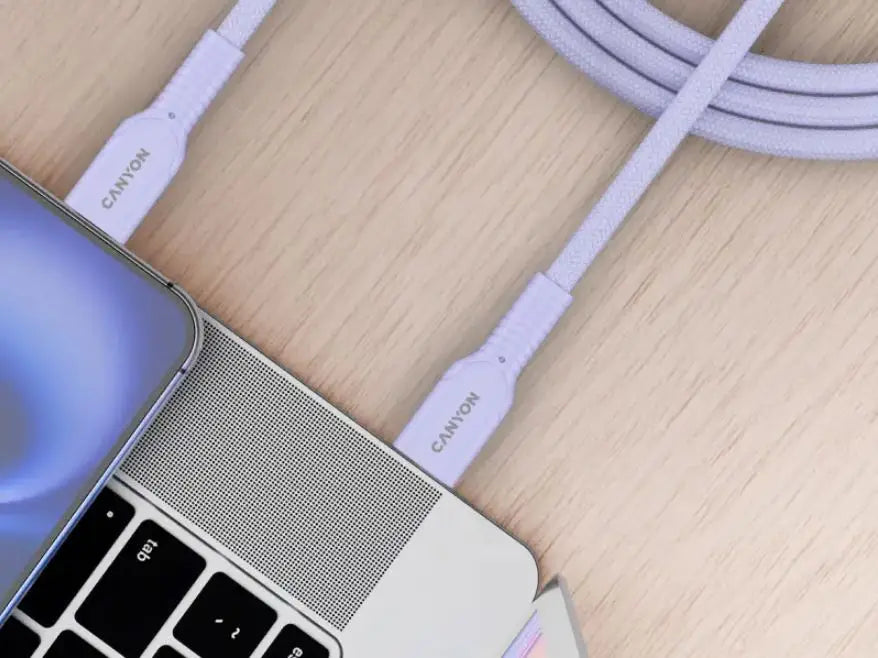 Canyon Cable On Wire 60CL C-C 60W Color Braided 1m - Purple