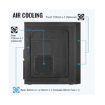 RCT Mid ATX Mid-Tower Case with DVD Drive Slot - Black