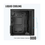 RCT Mid ATX Mid-Tower Case with DVD Drive Slot - Black