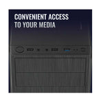 RCT Mid ATX Mid-Tower Case with DVD Drive Slot - Black