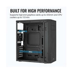 RCT Mid ATX Mid-Tower Case with DVD Drive Slot - Black