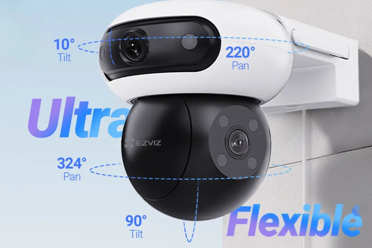 EZVIZ C90 Dual 2K+ Outdoor Pan & Tilt Wi-Fi Security Camera - White
