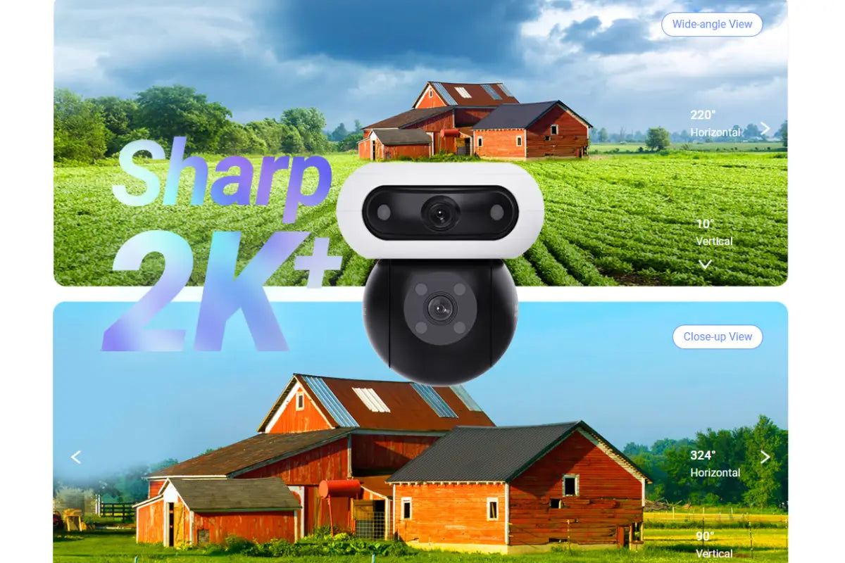 EZVIZ C90 Dual 2K+ Outdoor Pan & Tilt Wi-Fi Security Camera - White