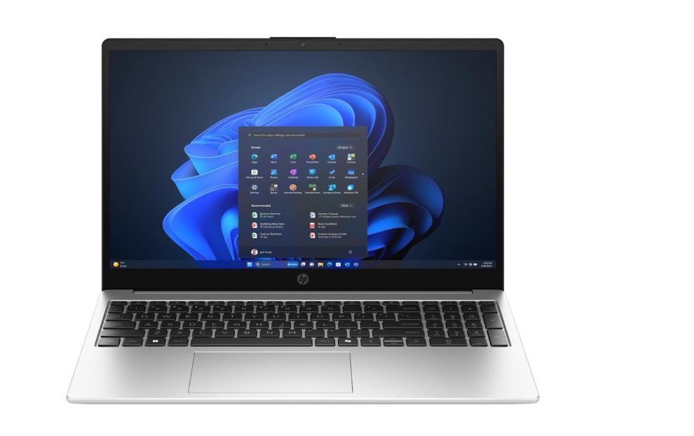 HP 250R G10 15.6-inch FHD Laptop Intel Core 3 100U 512GB SSD 8GB RAM Win 11 Pro Turbo Silver
