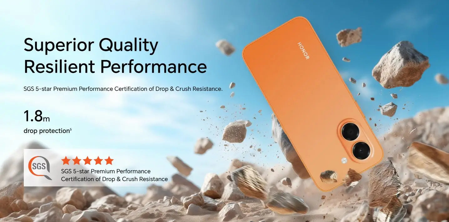 Honor X7e Orange 6/128GB 4G + Watch2i + Buds