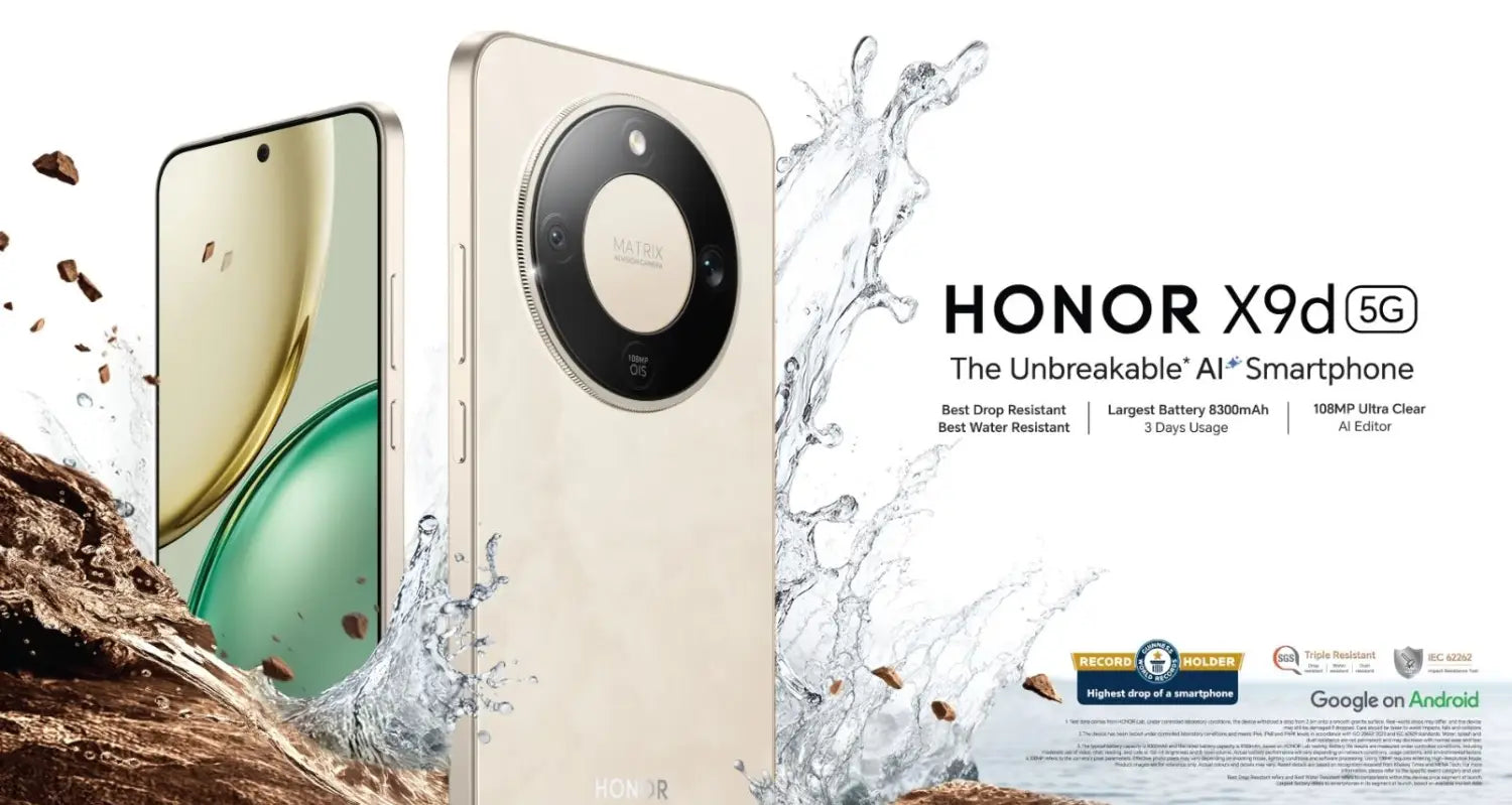 Honor X9d 5G Dual Sim 256GB - Sunrise Gold with Cable