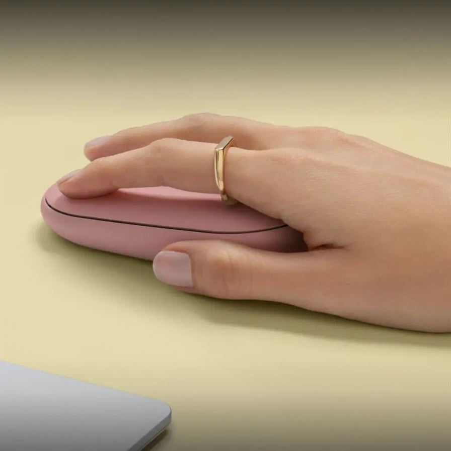 Logitech Pebble M350s Slim Bluetooth Wireless Mouse - Tonal Rose