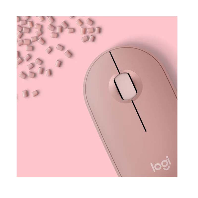 Logitech Pebble M350s Slim Bluetooth Wireless Mouse - Tonal Rose