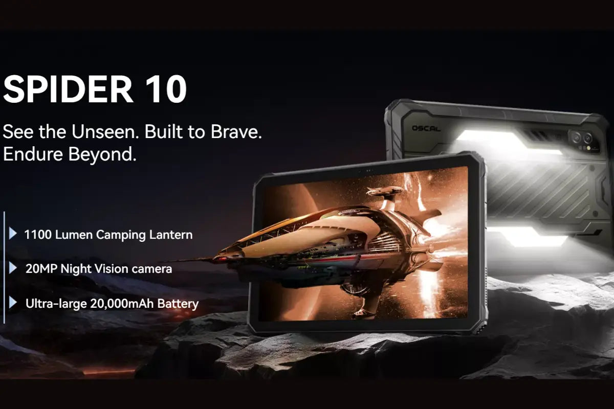 OSCAL Spider 10 LTE 11’’ Rugged Tablet 256GB Android 15 - Black