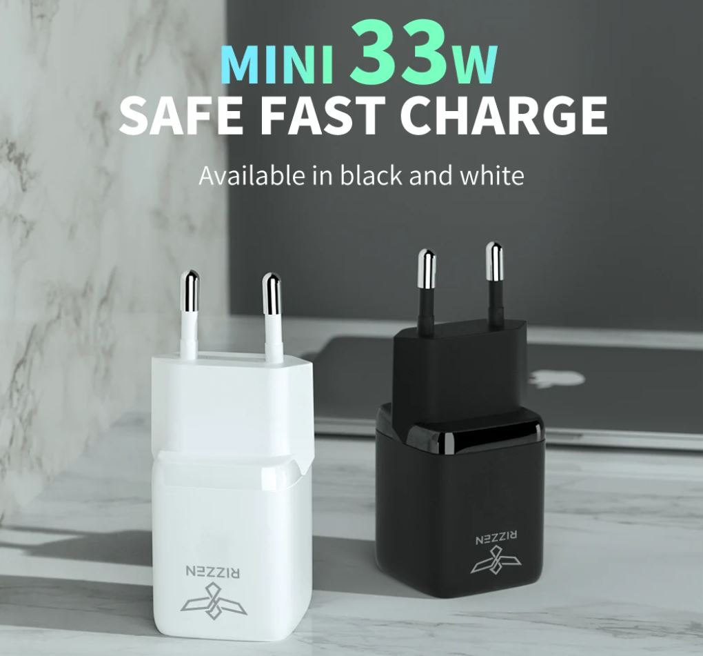 Rizzen Dual Rapid Wall Charger 33W - Black