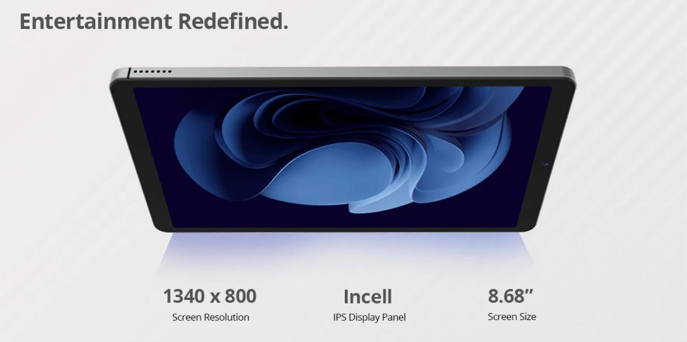 Rizzen NovaTab Q1 8.68-inch Smart Tablet 128GB - Grey