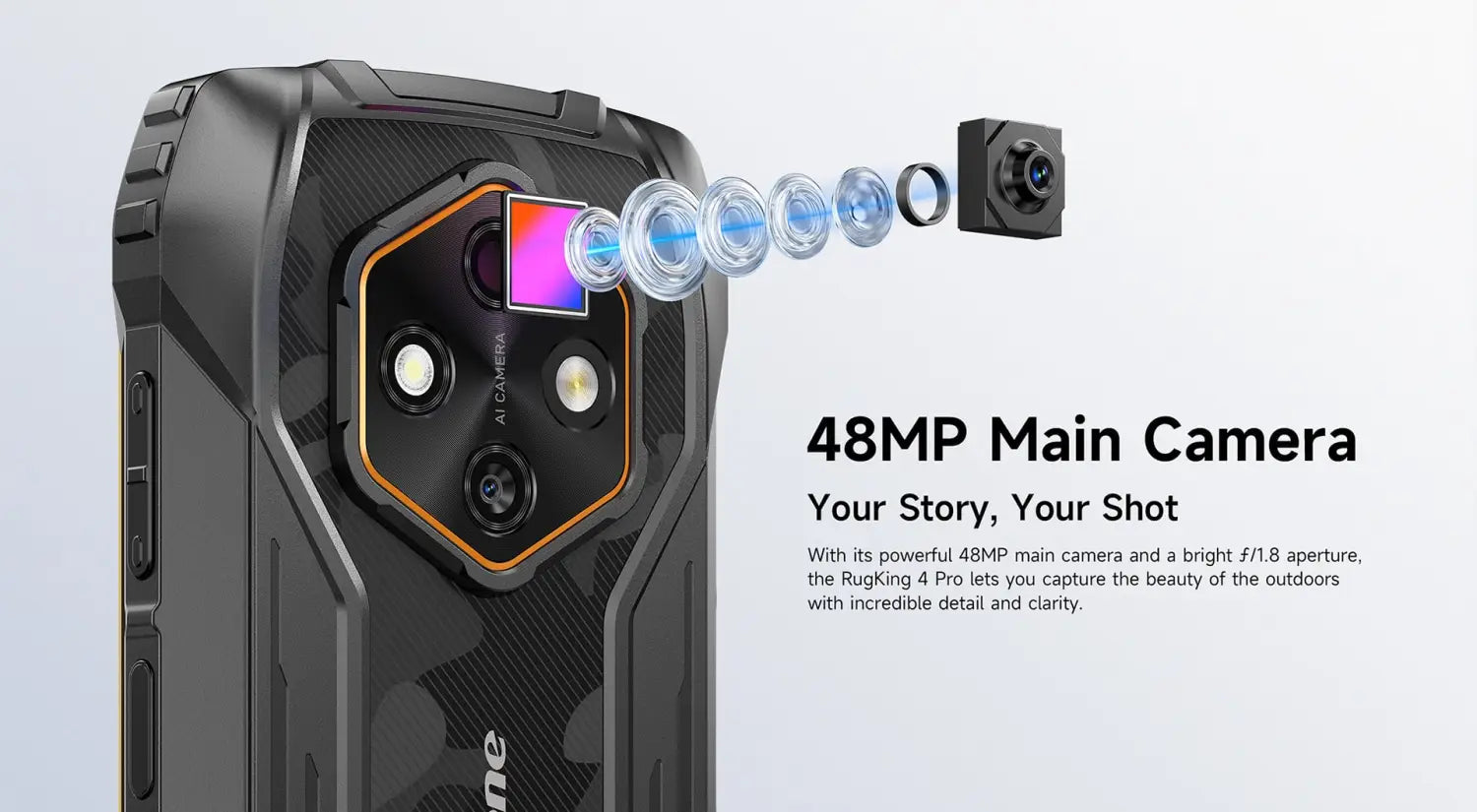 Ulefone RugKing 4 Pro Rugged Phone 256GB - Black