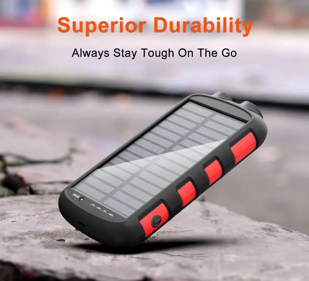 Rugged SA 20,000mAh Wireless Charging Solar Powerbank