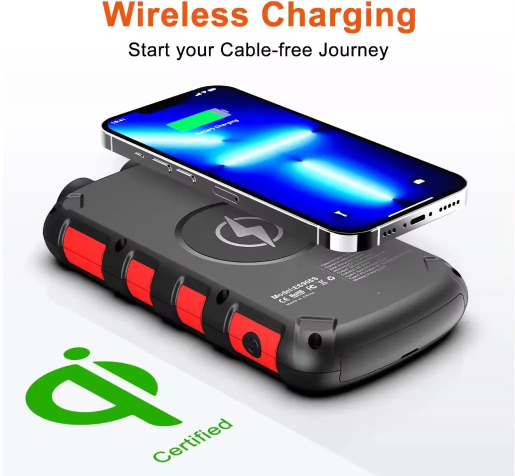 Rugged SA 20,000mAh Wireless Charging Solar Powerbank