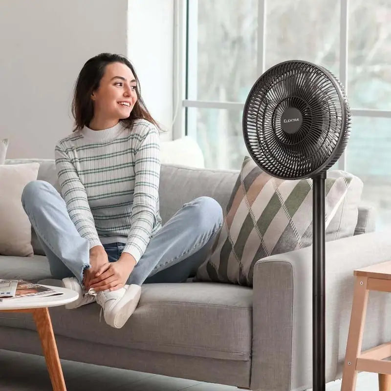 Elektra 30cm 2-in-1 Stand Fan 45W - Black
