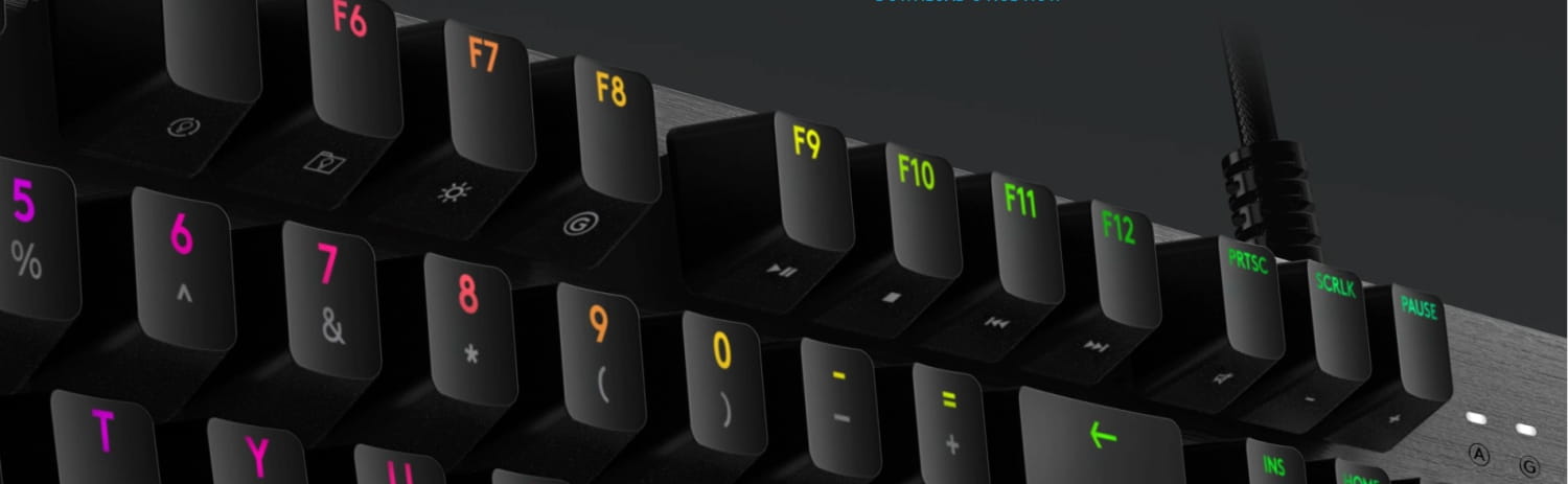 Logitech G513 Lightsync Carbon RGB Mechanical Gaming Keyboard GX Blue (Clicky) - Carbon