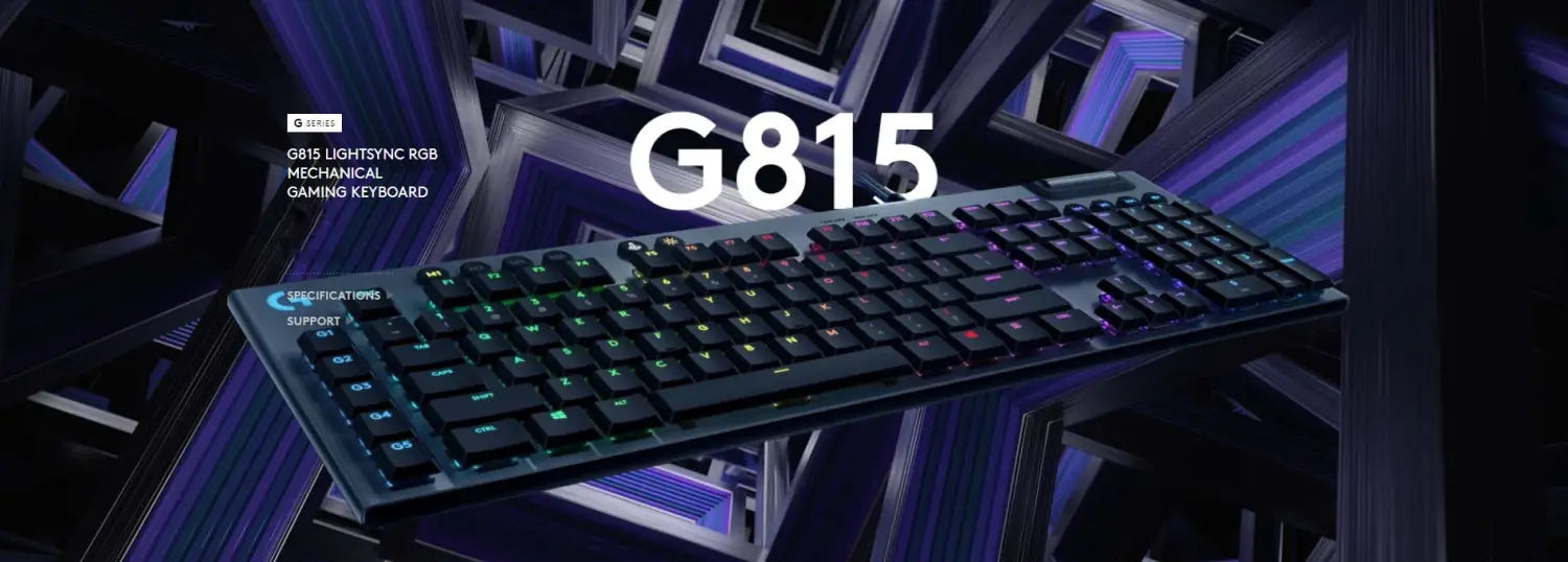 Logitech G815 Lightsync RGB Mechanical Gaming Keyboard Linear - Carbon