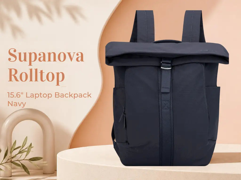 Supanova Rolltop 15.6’’ Laptop Backpack Navy