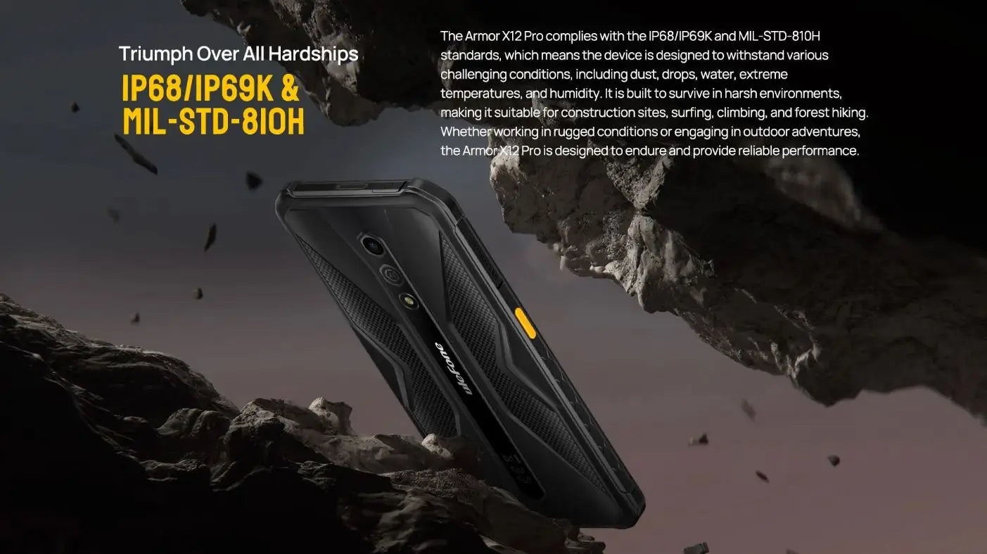 Ulefone Armor X12 Pro 4G Rugged Phone 64GB - Black