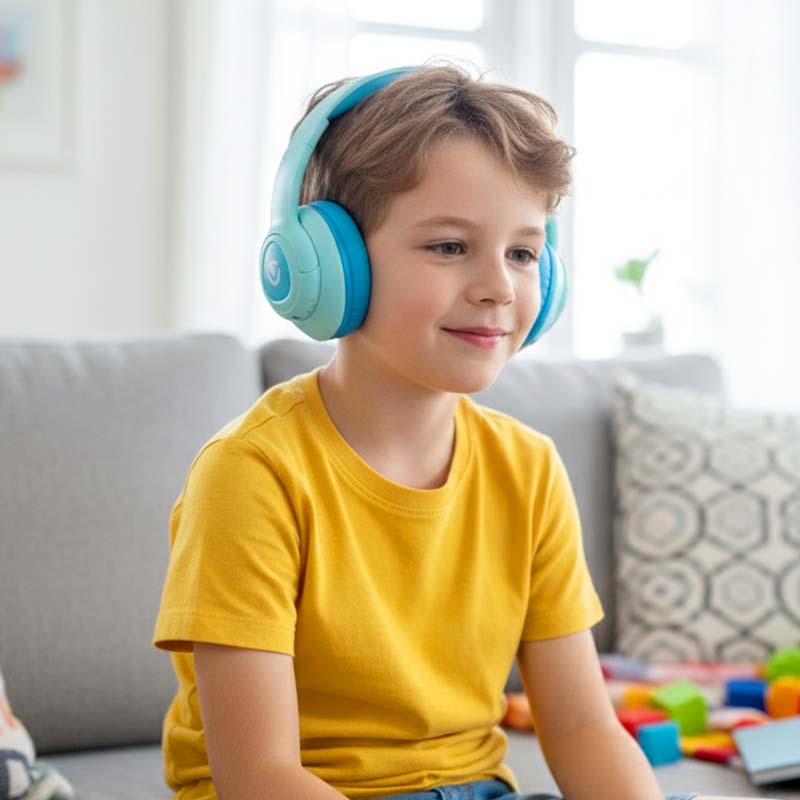 Volkano Sound Squad Kids ANC Bluetooth Headphones with Mic & Safe Audio