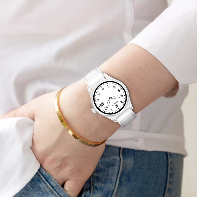 Volkano Eon Series Bluetooth Calling AMOLED Smartwatch - White