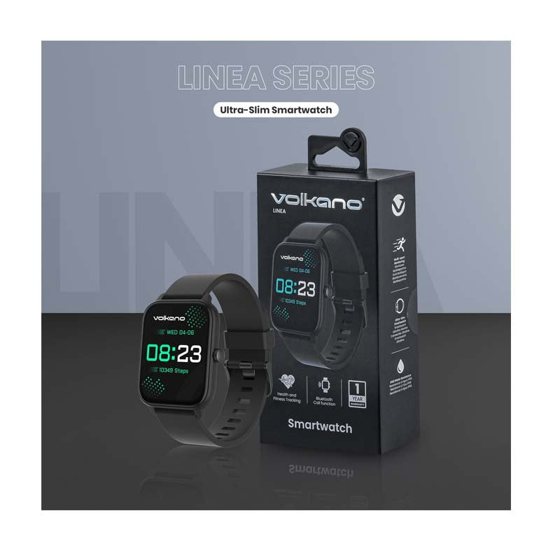 Volkano Linea Series Ultra-Slim Smartwatch - Black