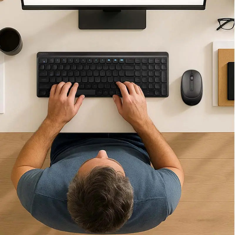 VolkanoX Scorch Bluetooth Wireless Keyboard and Mouse Combo - Graphite