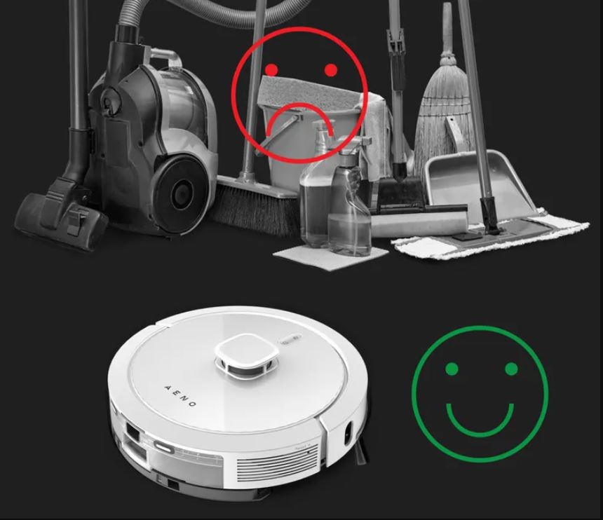AENO RC4S Robot Vacuum Cleaner - White