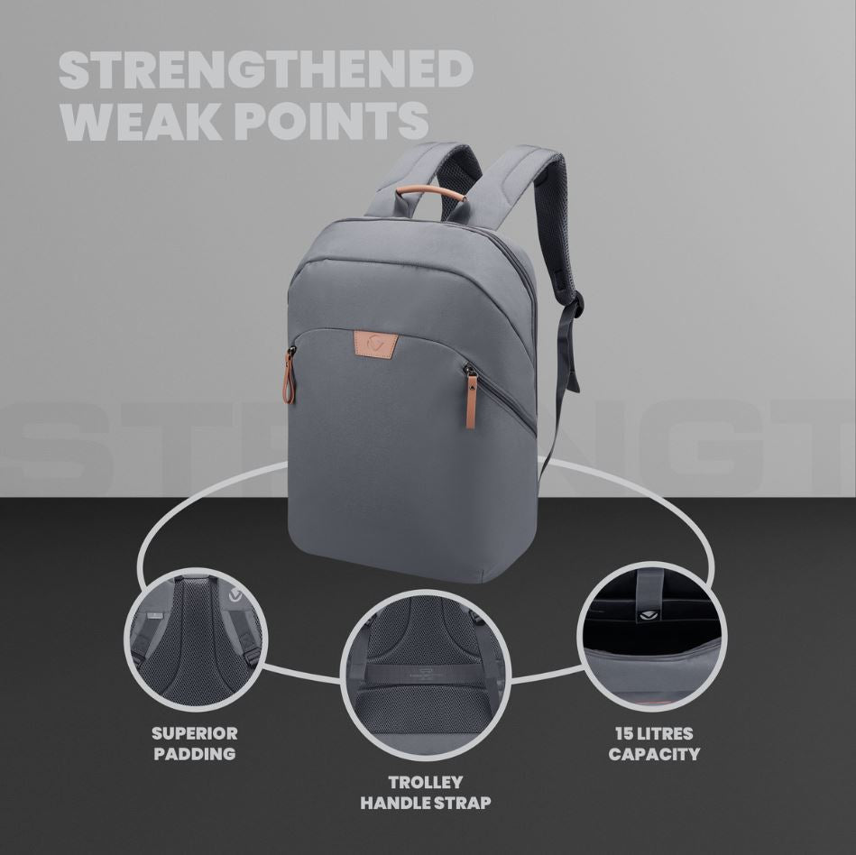 Volkano Thiago 15.6’’ Laptop Backpack Grey