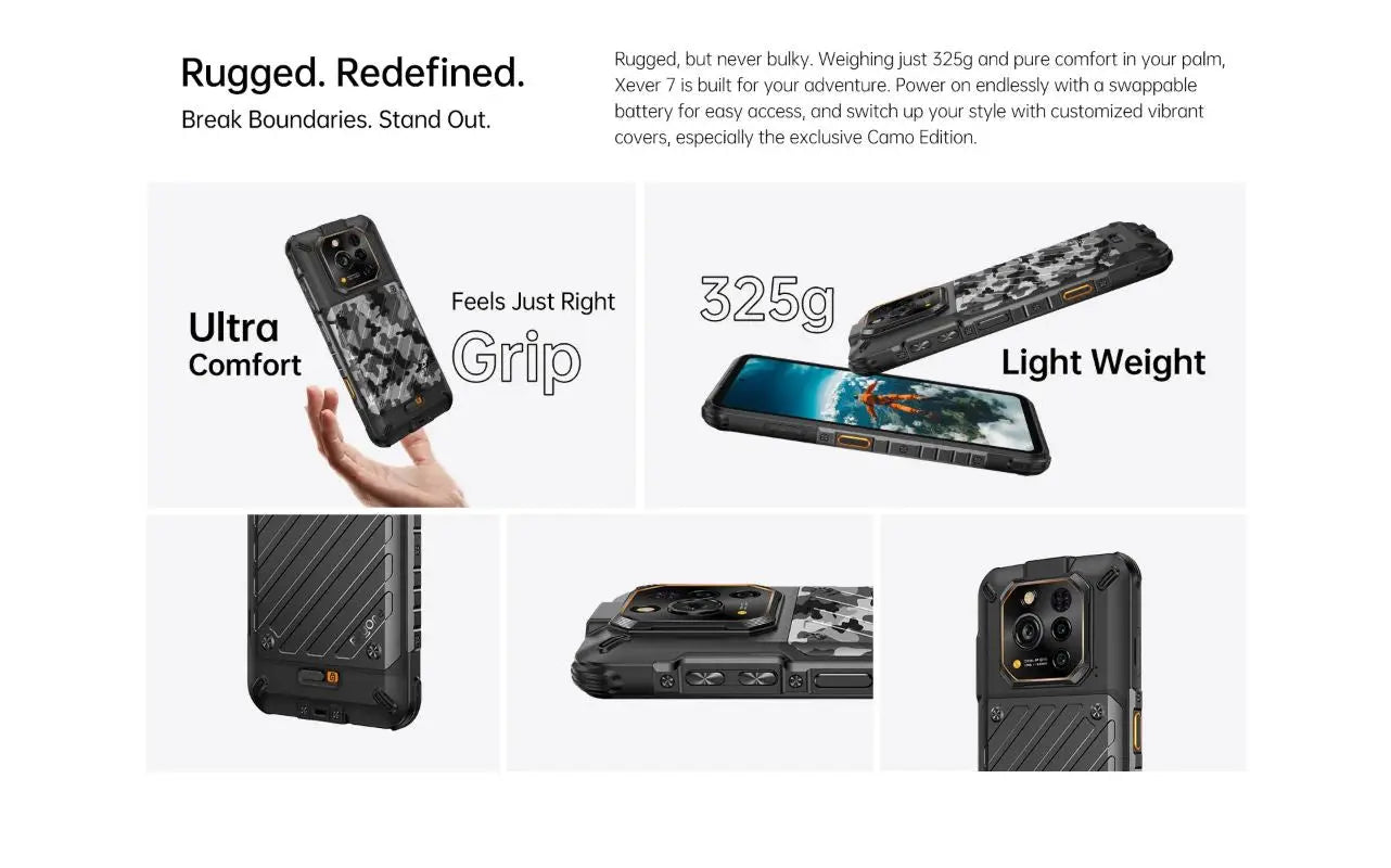 RugOne Xever 7 Rugged Phone 512GB - Black