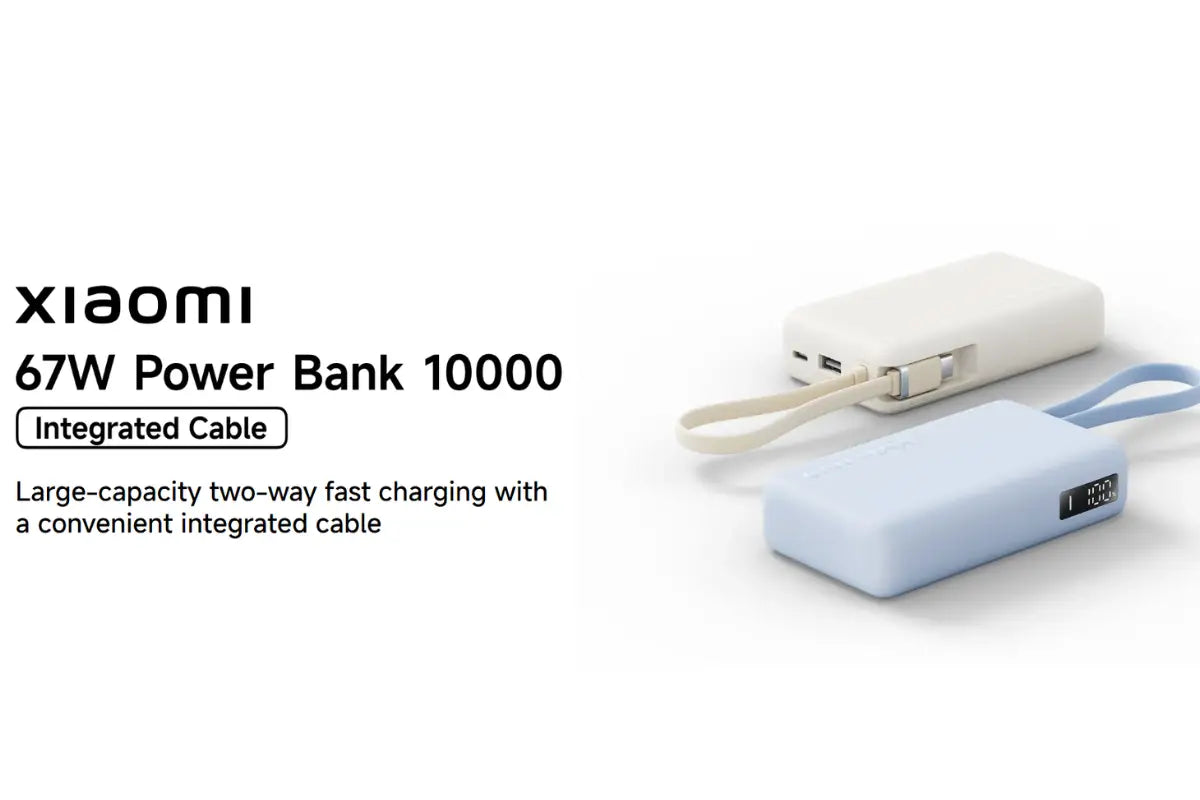 Xiaomi 67W Power Bank 10000mAh (Integrated Cable) - Ice Blue