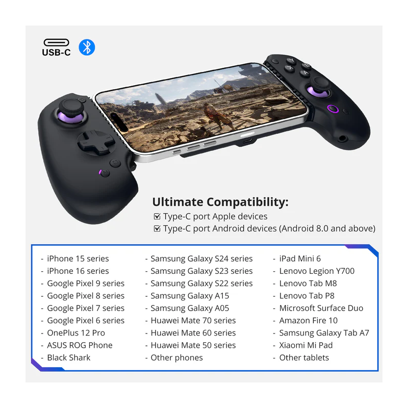 Abxylute S9 Universal Bluetooth Mobile Controller - Black