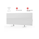 Aeno Premium Eco Smart Heater 700W Tempered Glass Infrared + Convection Heating Type Plug Type - White - White